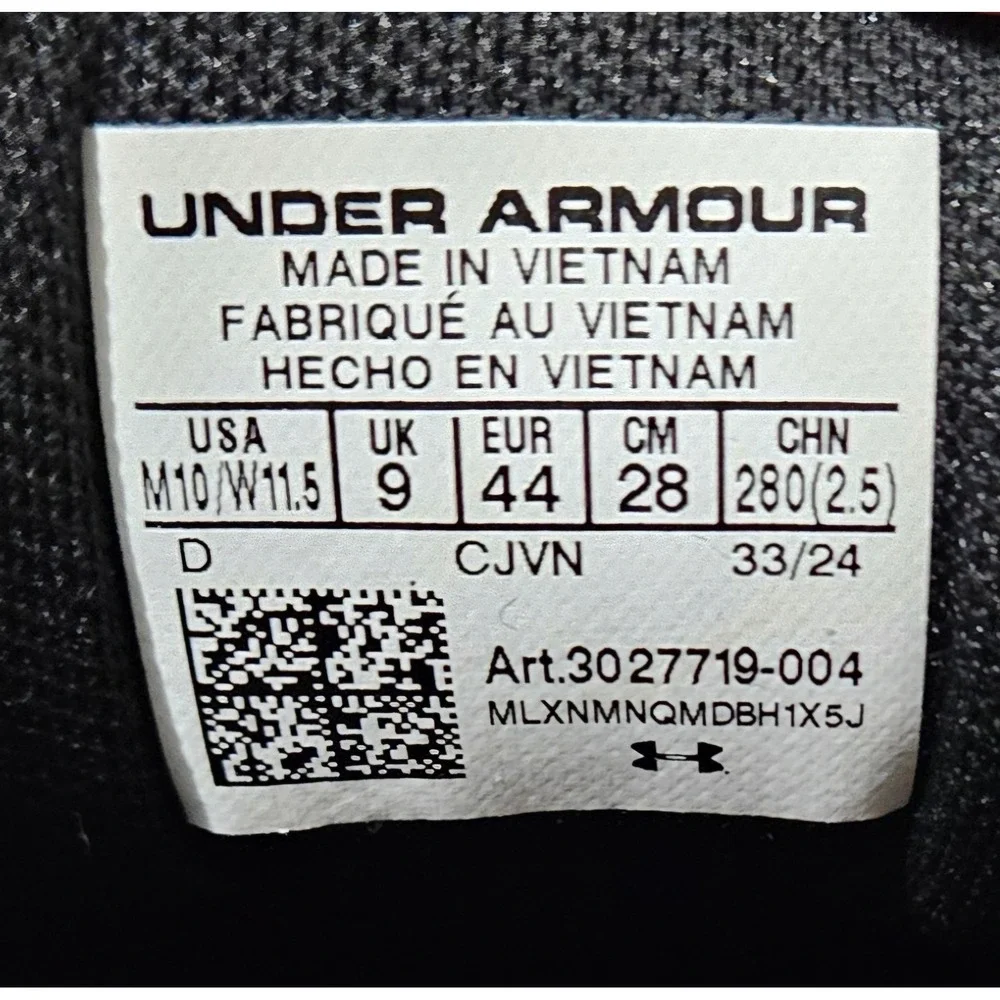 Under Armour Forge 96 Leather Shoes Mens 10 Chunky Dad Black 3027719-004 New